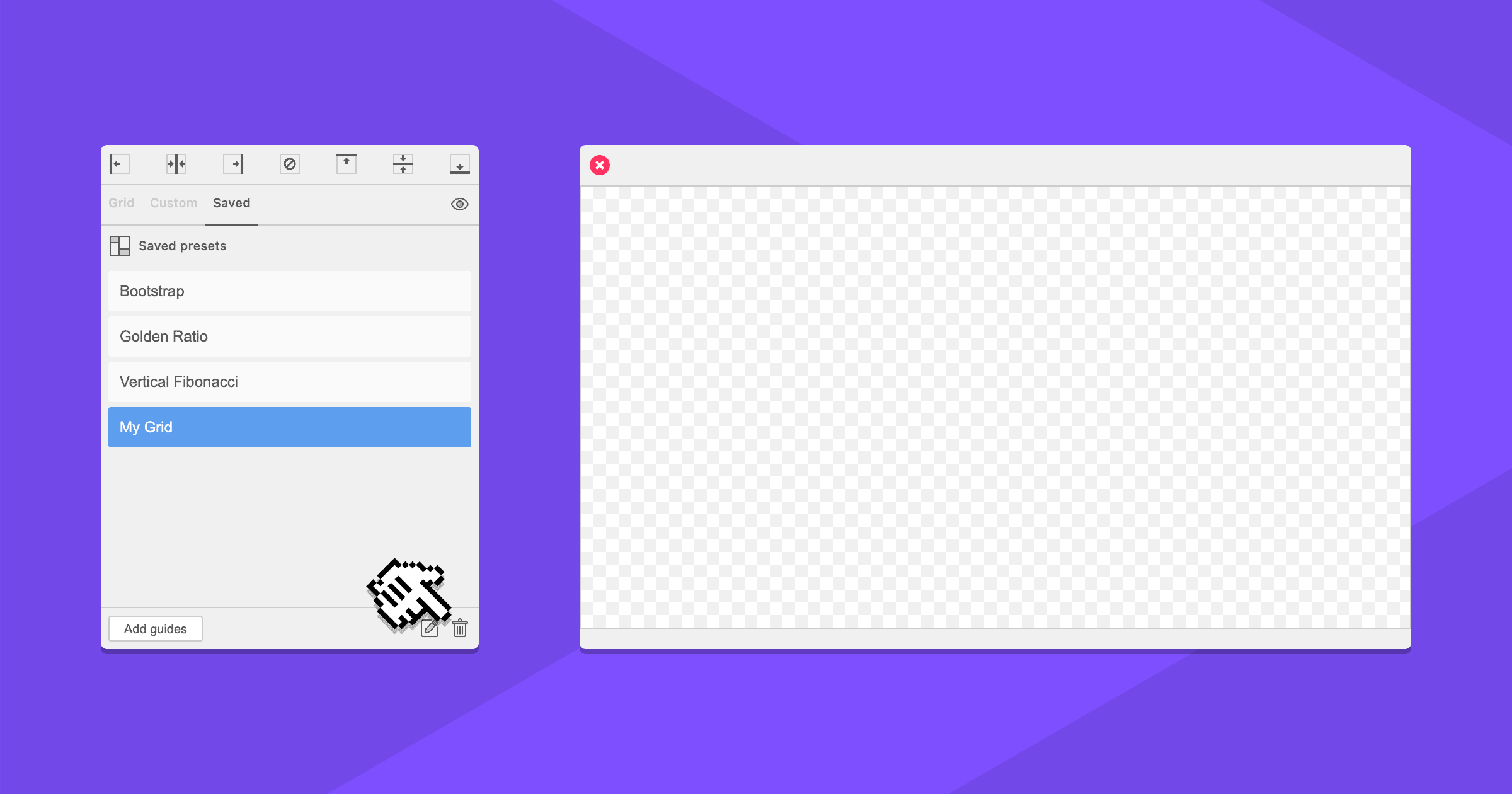 Delete a preset guideguide